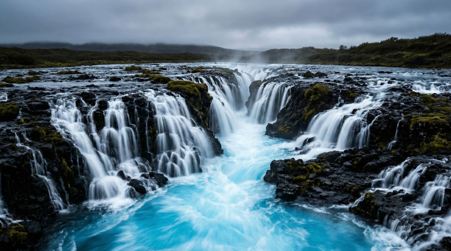 Brúarfoss: The Bluest Waterfall