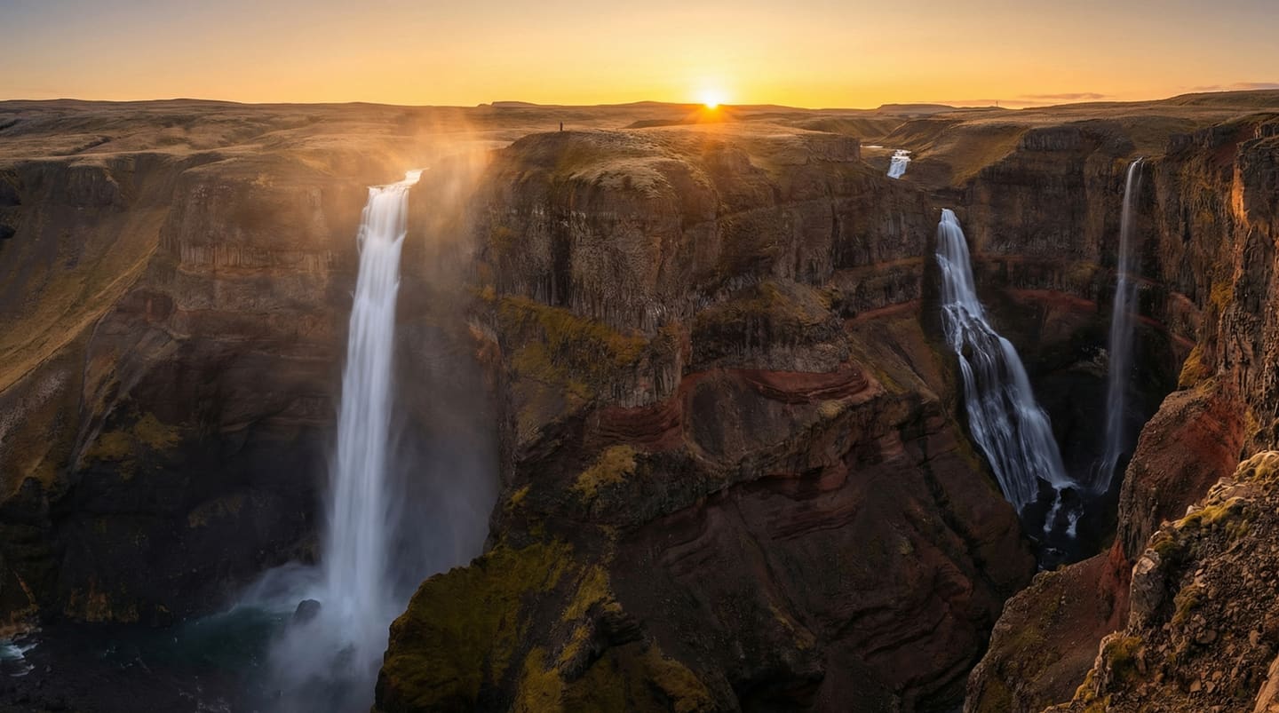 Háifoss: The High Waterfall