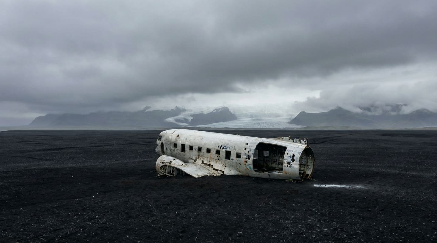 Sólheimasandur: Plane